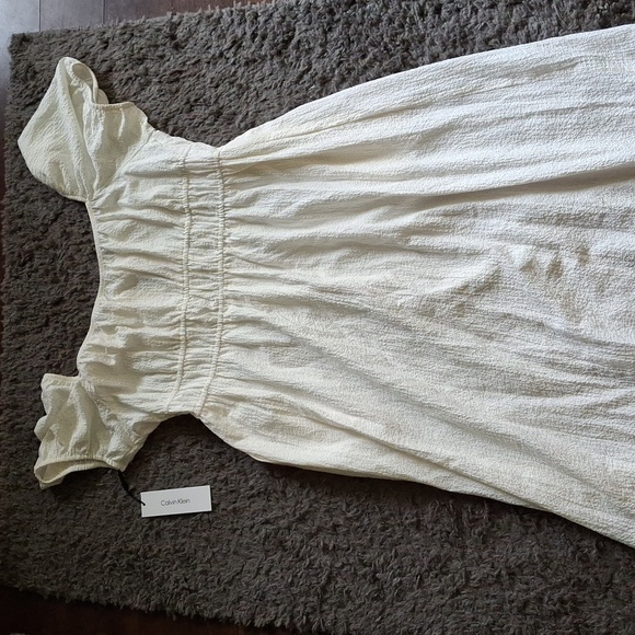 NWT Calvin Klein Sz 14 ivory summer dress - Picture 9 of 10